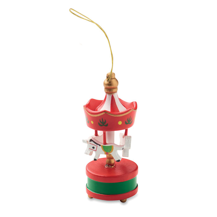 Wooden carousel ornament with your logo