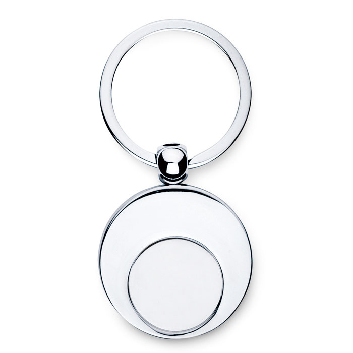 Metal key ring with token with your logo