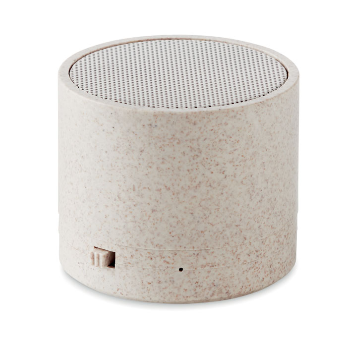 3W speaker in wheat straw/ABS with your logo