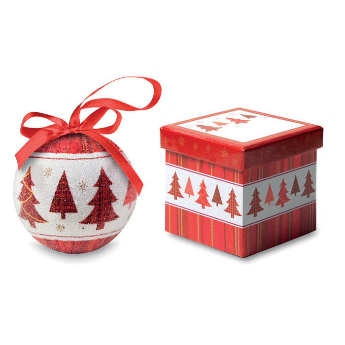 Christmas bauble in gift box with your logo