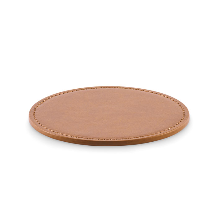 Round coaster in PU with your logo