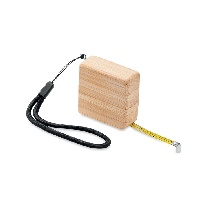 Measuring tape in bamboo 1m with your logo