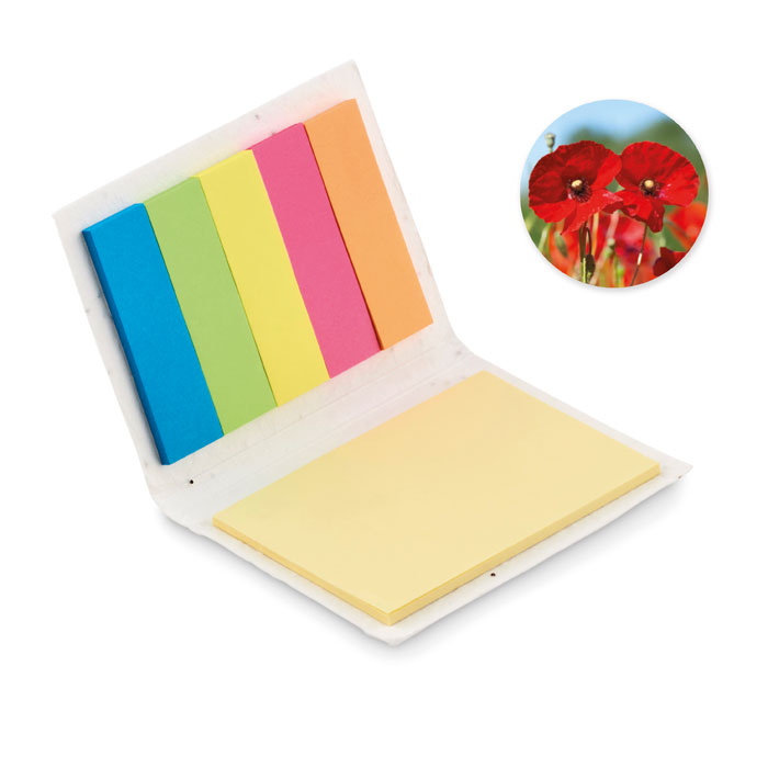 Seed paper sticky note pad with your logo
