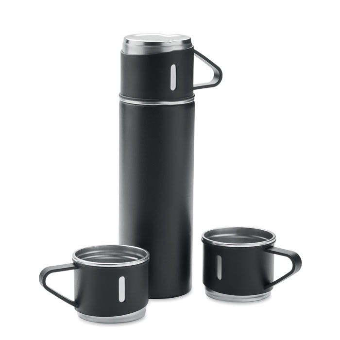 Double wall flask and cup set with your logo