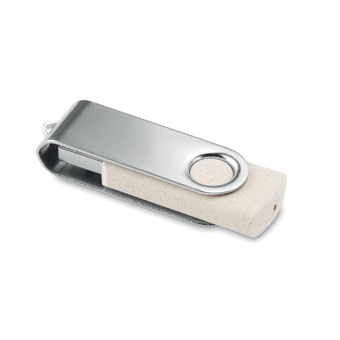 Wheat straw USB flash drive 16GB with your logo