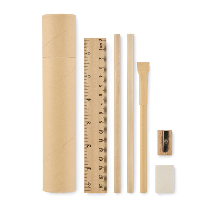 Paper tube stationery set with your logo