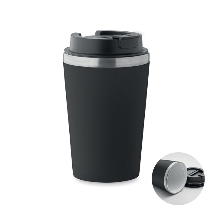 Double wall tumbler 350 ml ceramic lining with your logo