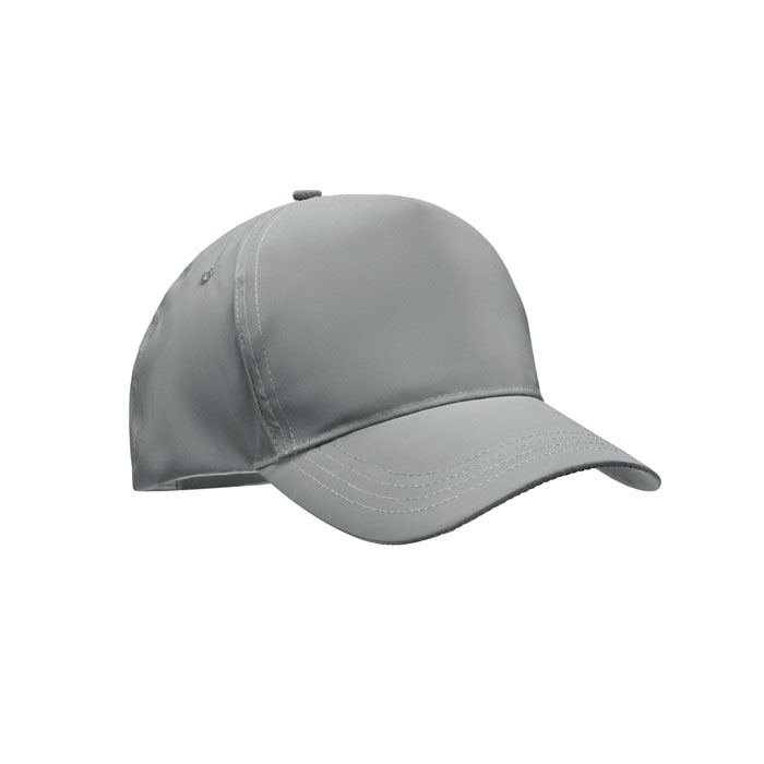 5-panel reflective polyester cap with your logo
