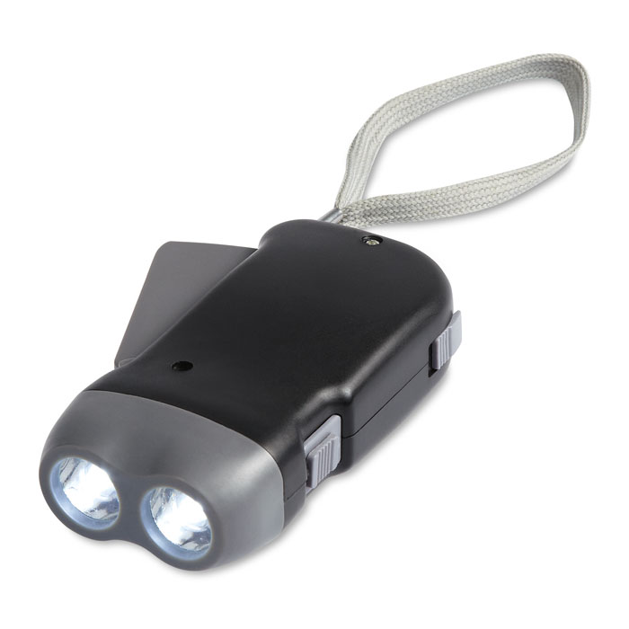 2 LED dynamo torch with your logo