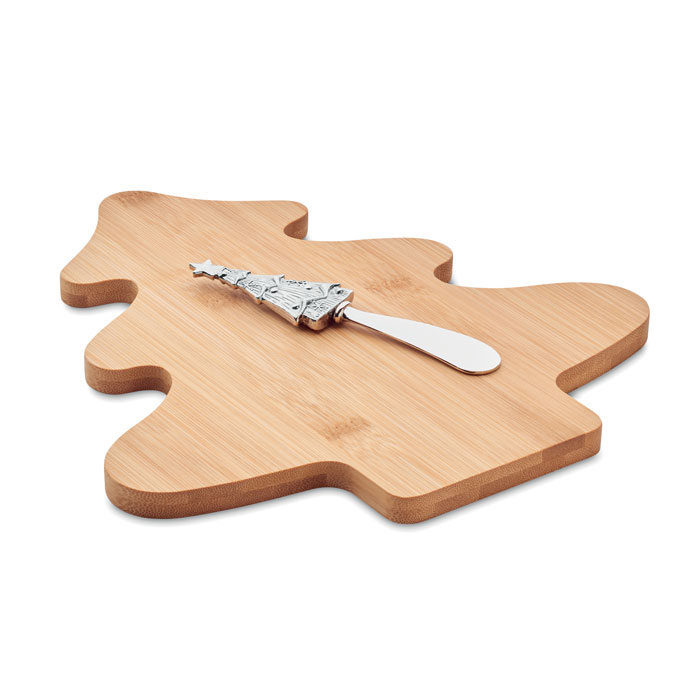 Bamboo cheese board set with your logo