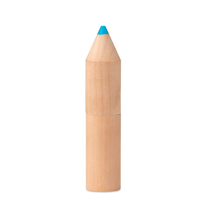 6 pencils in wooden box with your logo