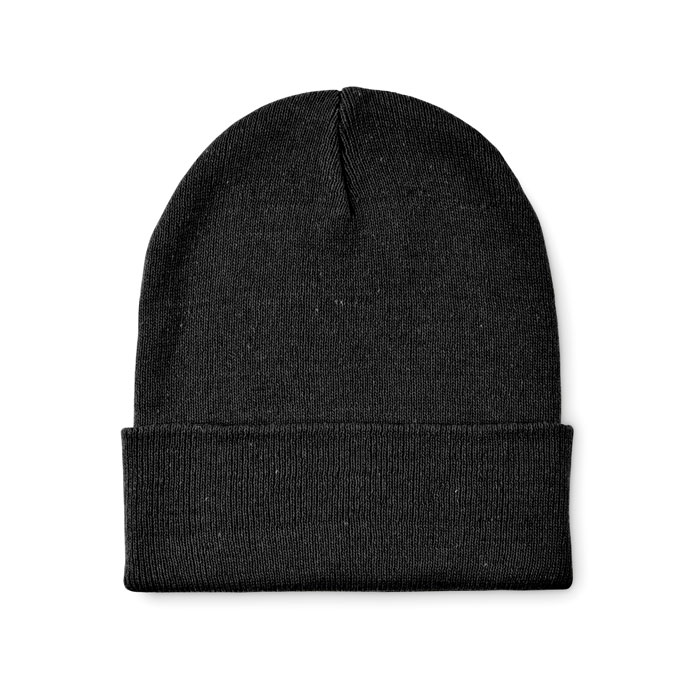 Knitted beanie with cuff with your logo