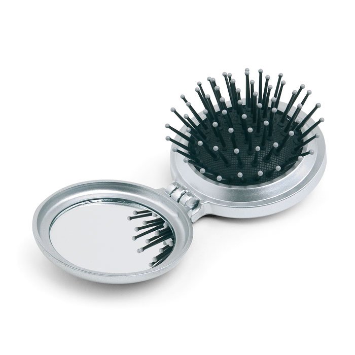Foldable brush and mirror with your logo