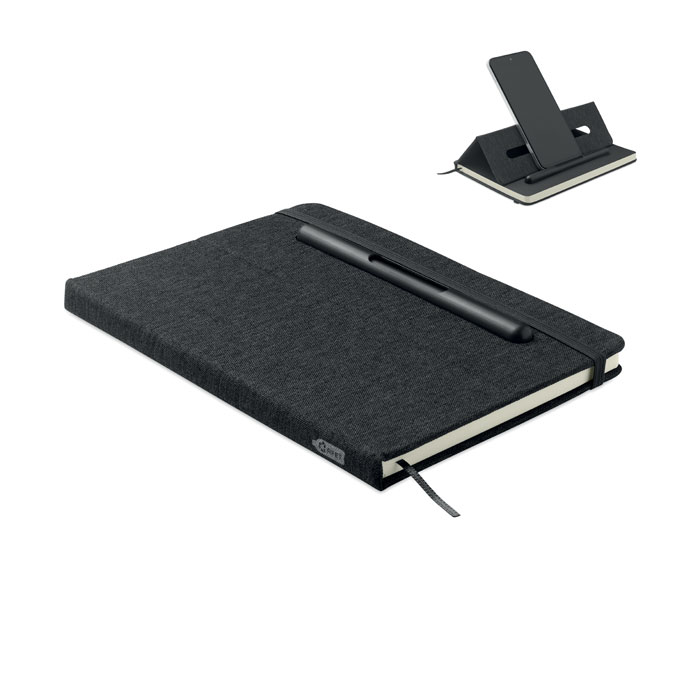 A5 notebook with phone holder with your logo