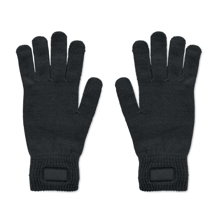 Knitted gloves in RPET with your logo