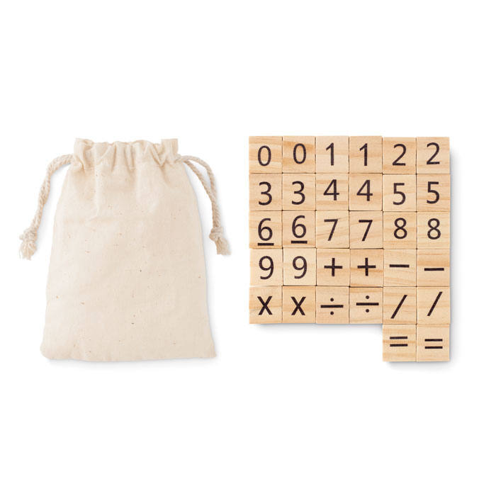 Wood educational counting game with your logo