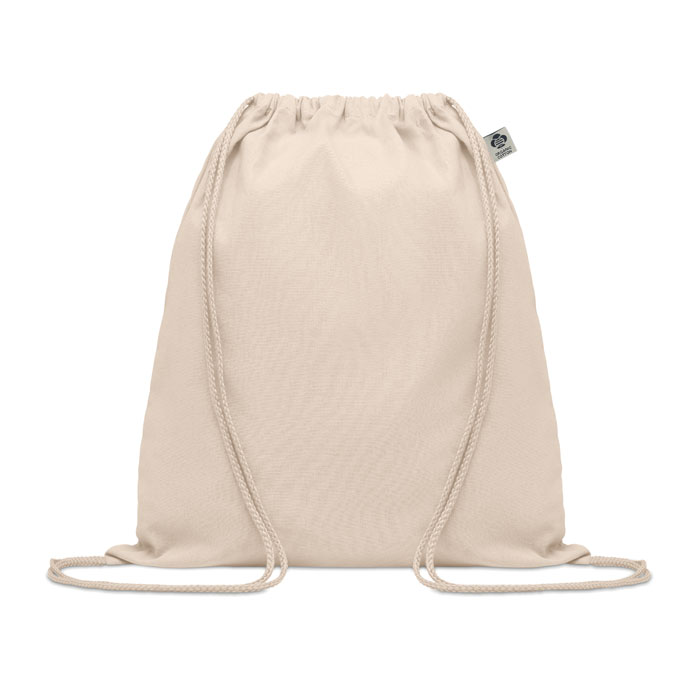 Organic cotton drawstring bag with your logo