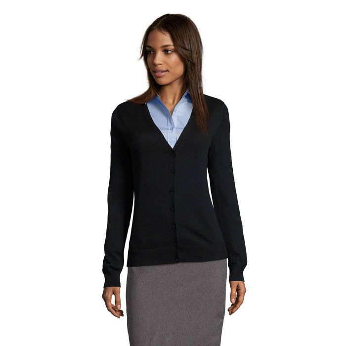 Women's V-neck cardigan with your logo
