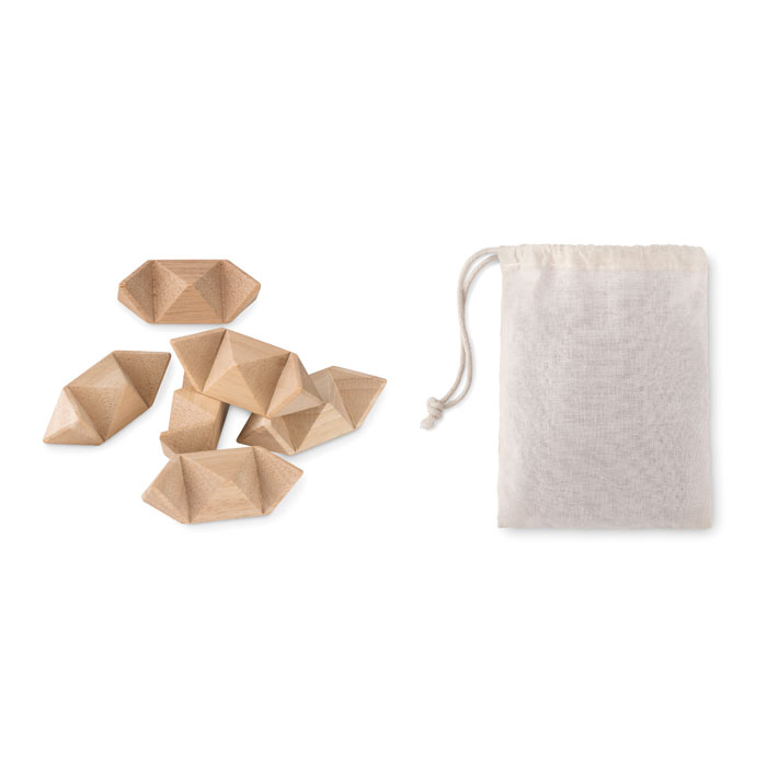 Wooden star brain teaser with your logo