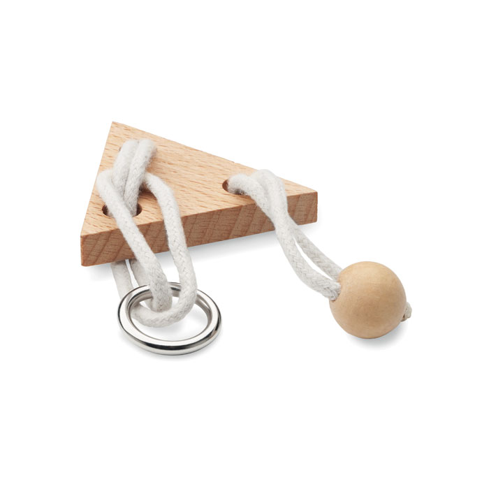 Wooden brain teaser triangle with your logo