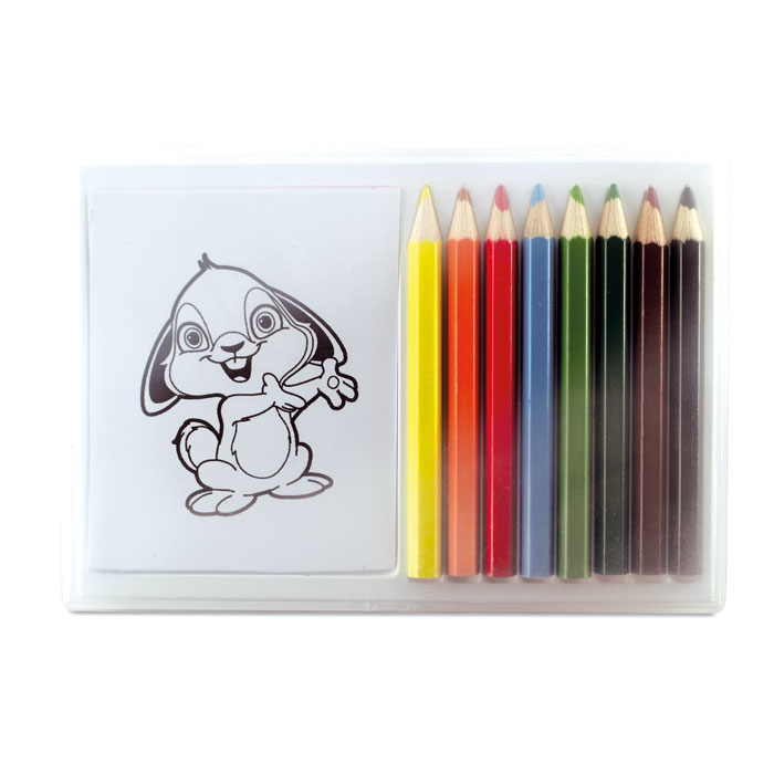 Wooden pencil colouring set with your logo