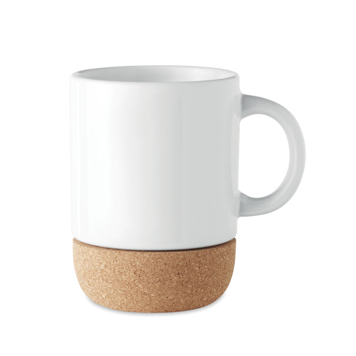 Sublimation mug with cork base 300 ml with your logo