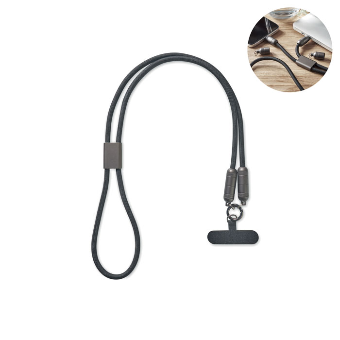 60W phone holder lanyard cable with your logo