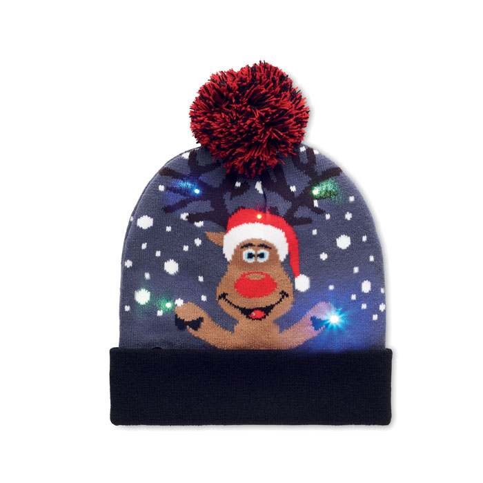 Christmas knitted LED beanie with your logo