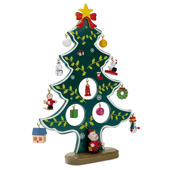Wooden Christmas tree decoration with your logo