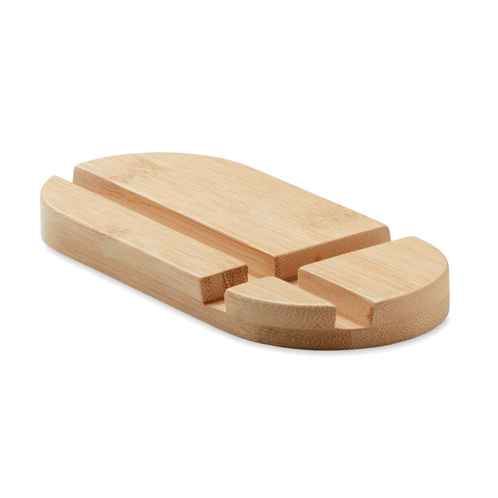 Bamboo tablet and phone stand with your logo