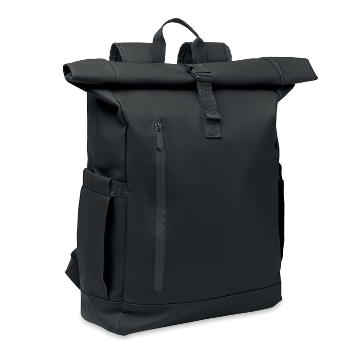 Rolltop laptop rucksack 600D with your logo