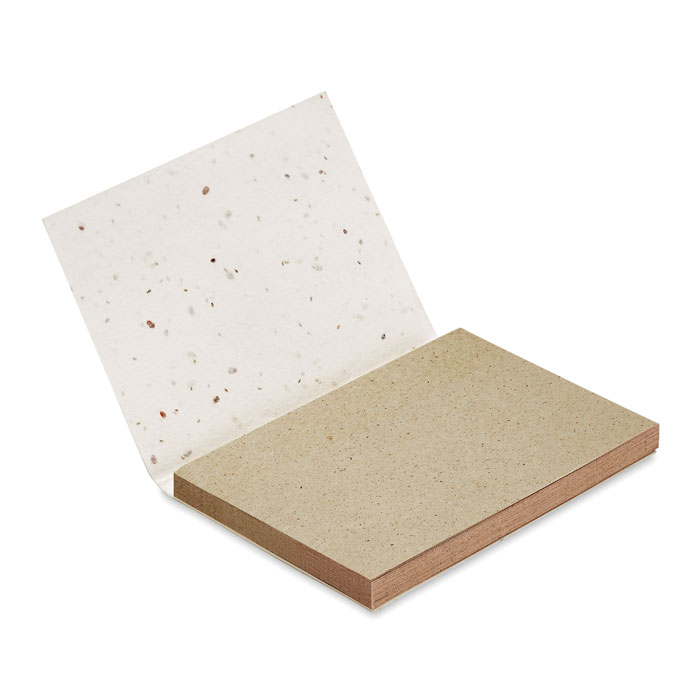 Grass seed paper memo pad with your logo