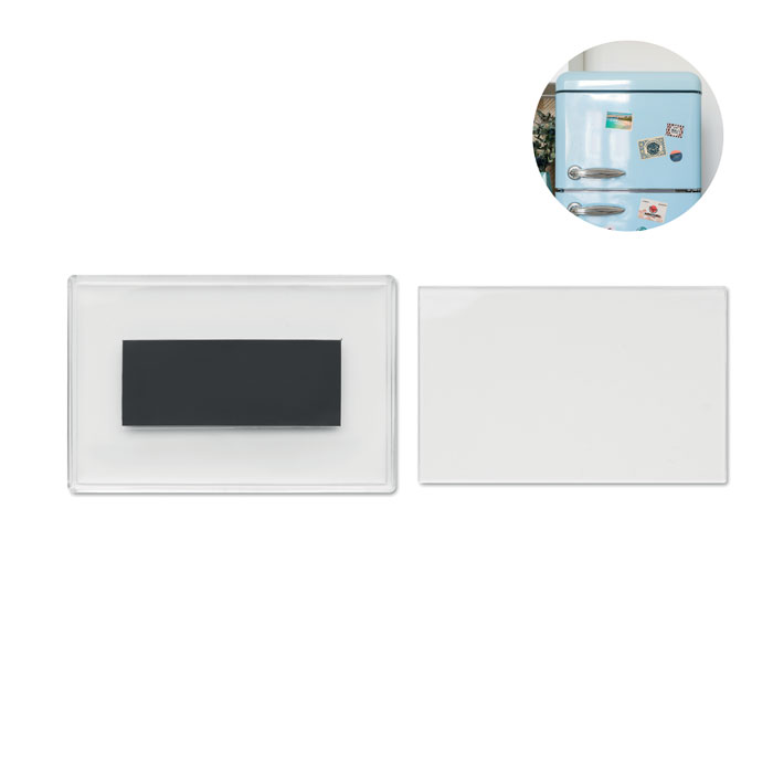 Rectangular acrylic photo magnet with your logo