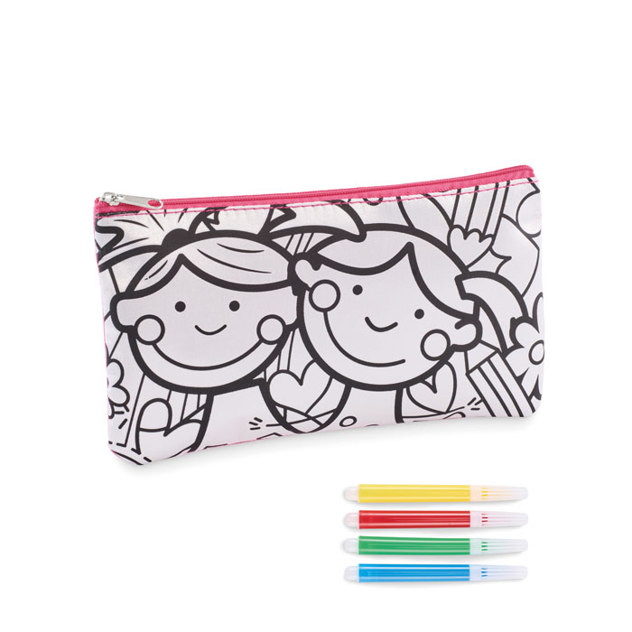 Pencil case with markers with your logo