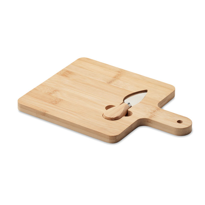 Cheese board set in bamboo with your logo