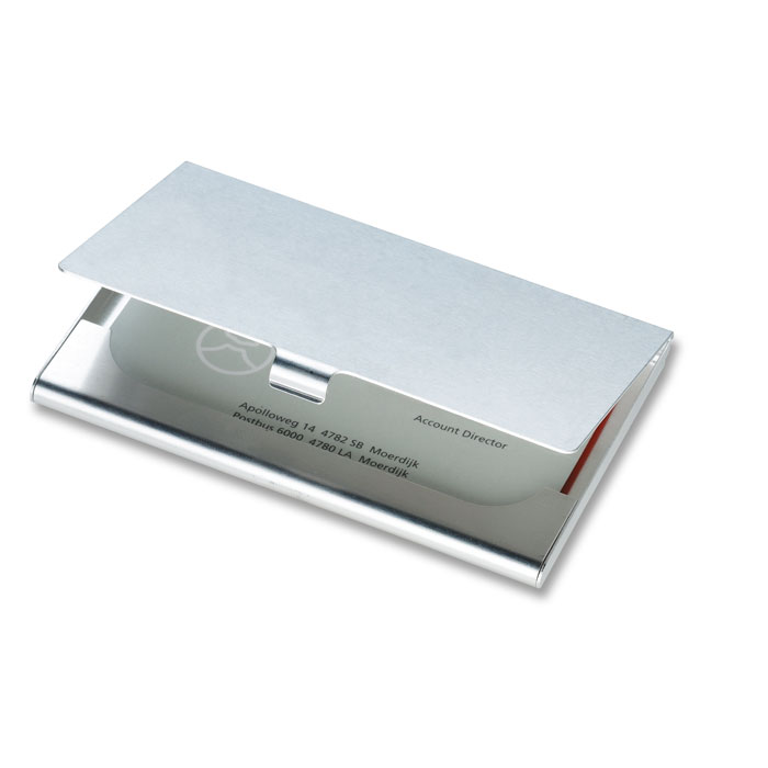 Aluminium business card holder with your logo