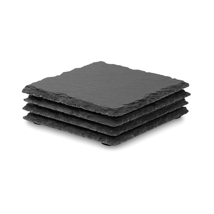Slate coasters with EVA bottom with your logo