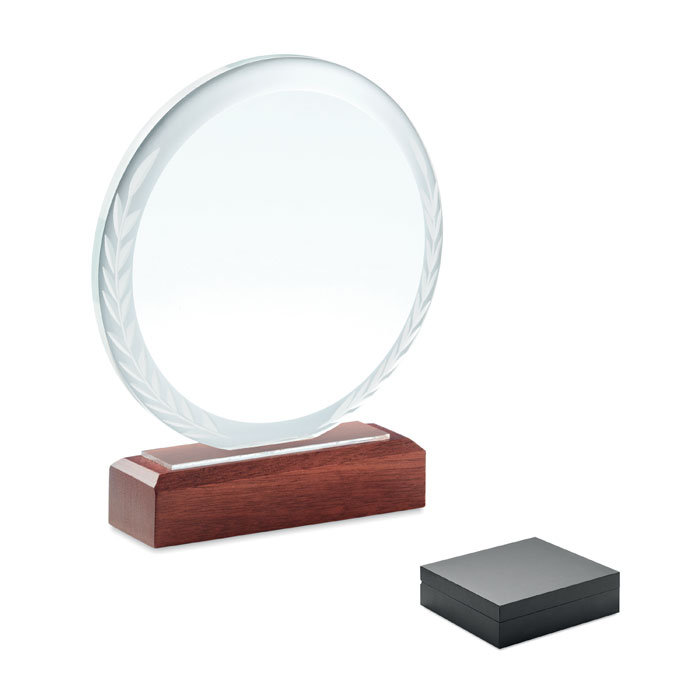 Round award plaque with your logo