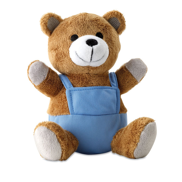 Teddy bear with branded trousers with your logo