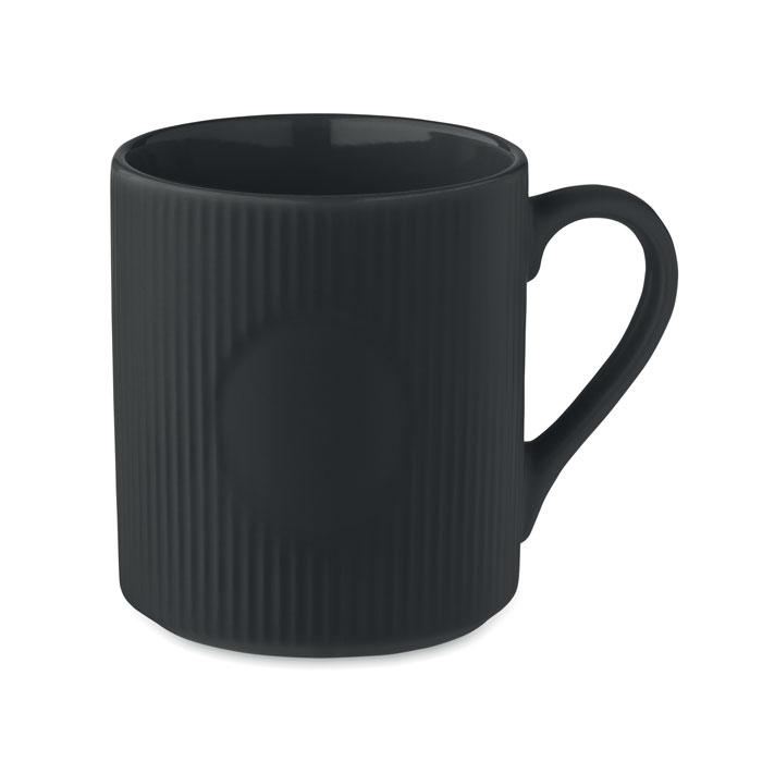 Ribbed ceramic mug 340 ml with your logo