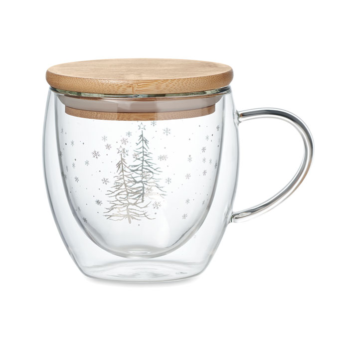 Double wall borosilicate mug with your logo