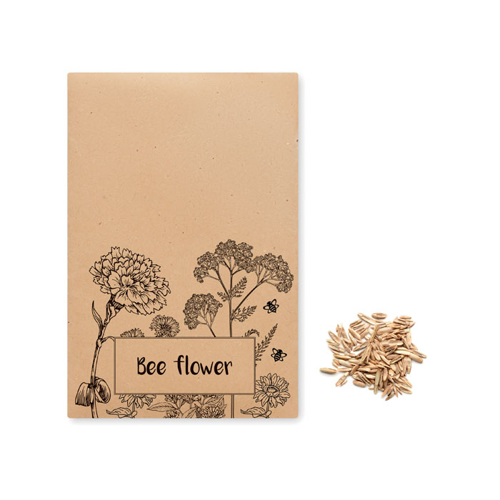 Bee flower seed mix in envelope with your logo