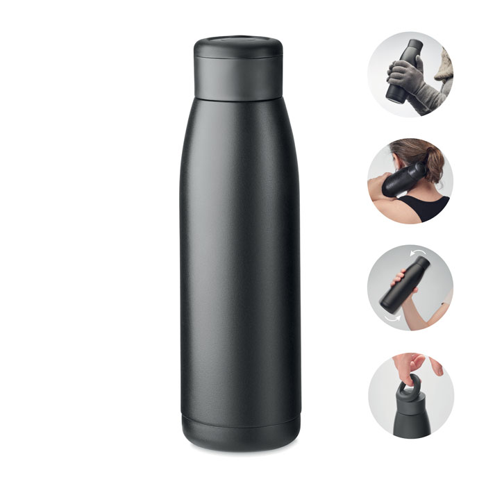 Heat-cool double wall bottle with your logo