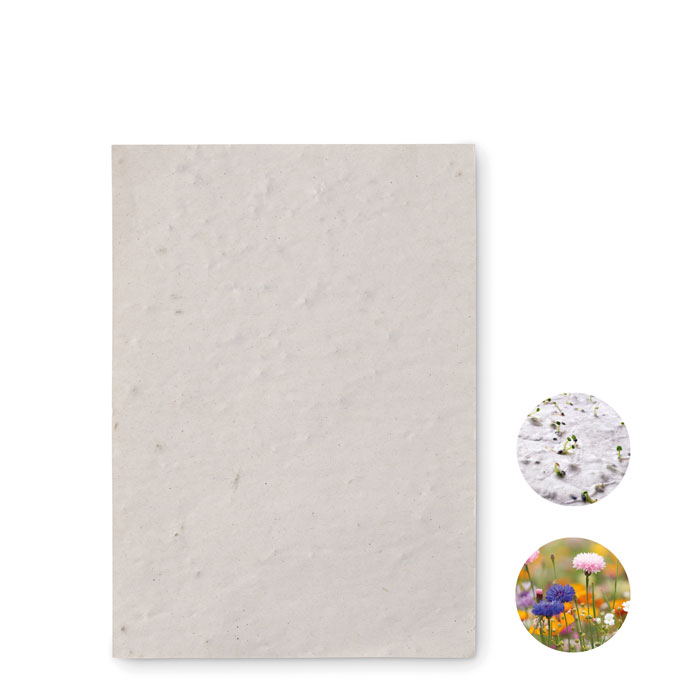 A6 wildflower seed paper sheet with your logo