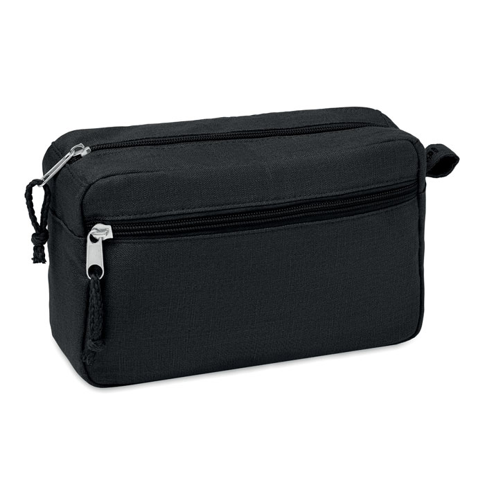 Hemp toiletry bag 200 g/m² with your logo
