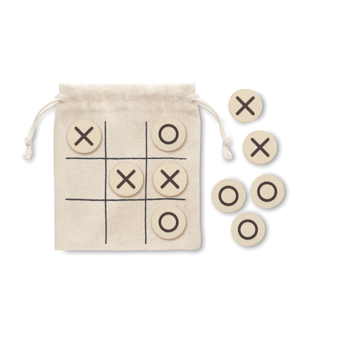 Wooden tic tac toe with your logo