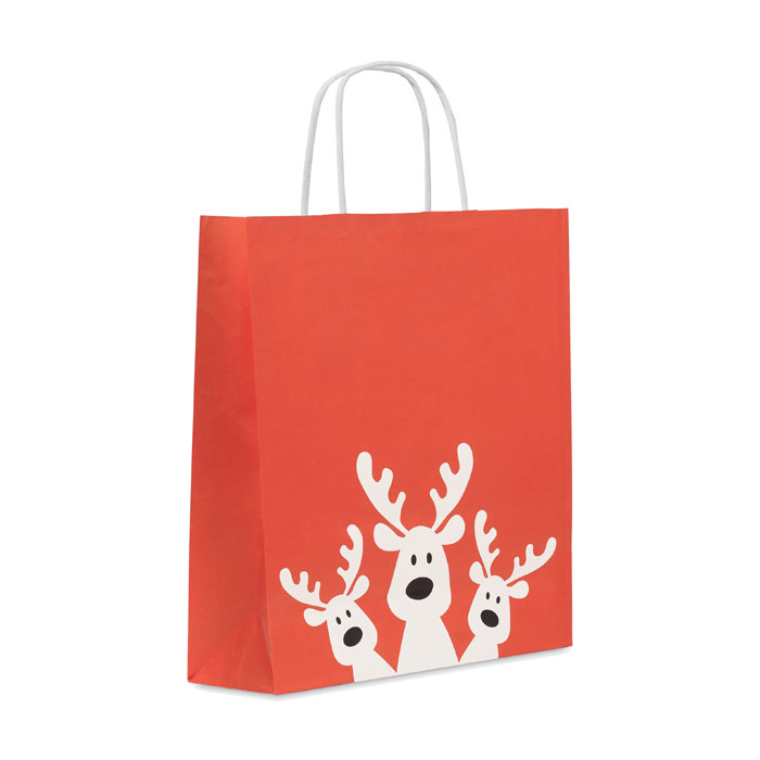 Medium Christmas paper gift bag with your logo