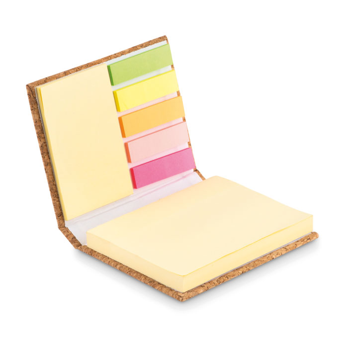 Cork sticky note memo pad with your logo