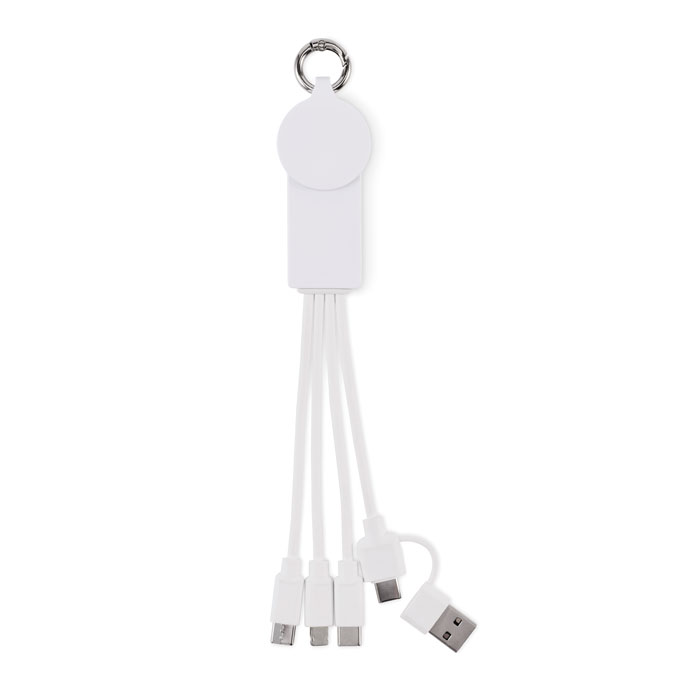 2-in-1 charging cable key ring with your logo