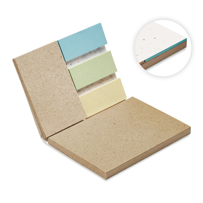 Grass seed paper memo set with your logo